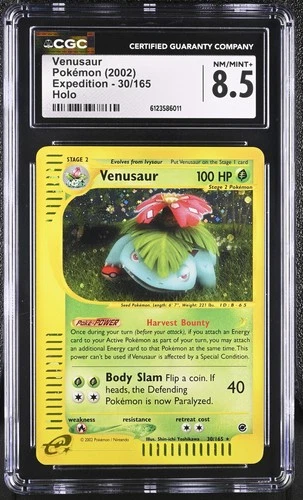 CGC 8.5 Venusaur 2002 Expedition 30/165 Holo Pokemon Card
