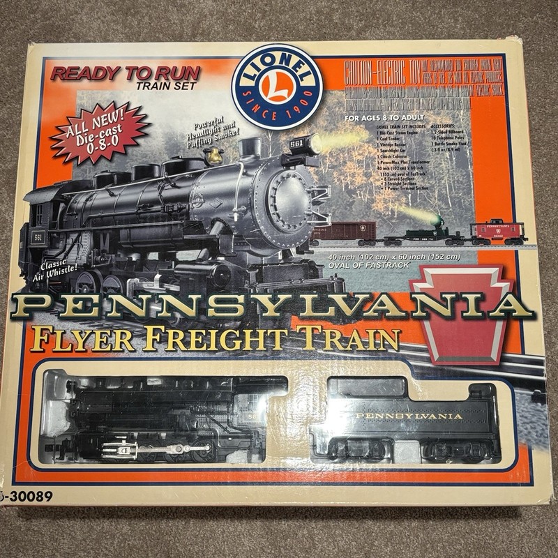 Lionel Pennsylvania Flyer Freight Set with Extra Track 6-30089 Runs Smooth