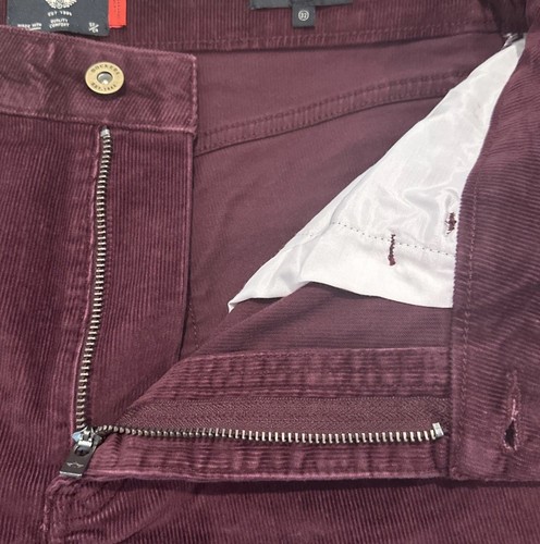 Dockers Corduroy Mens Pants Jean Cut Straight Fit Stretch Comfort Burgundy - Picture 4 of 7