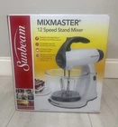 New Sunbeam Mixmaster 12 Speed 4 Qt Stand Mixer FPSBSMGLW 2 Beaters Bowl