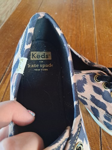 Kate Spade x Keds KS Kickstart Leopard Calf Hair Sneakers size 8 - Picture 2 of 5