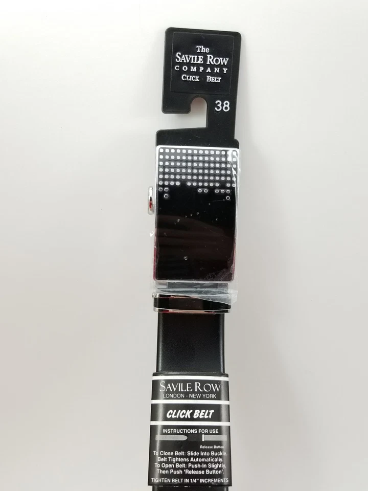 Cinturón de cuero para hombre Savile Row con hebilla de puntos de placa talla 38 Foto 2 de 4