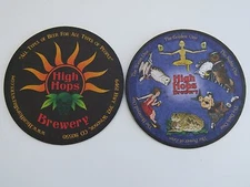Beer Brewery Coaster ~*~ HIGH HOPS Brewing The Weize One Ale ~ Windsor, COLORADO