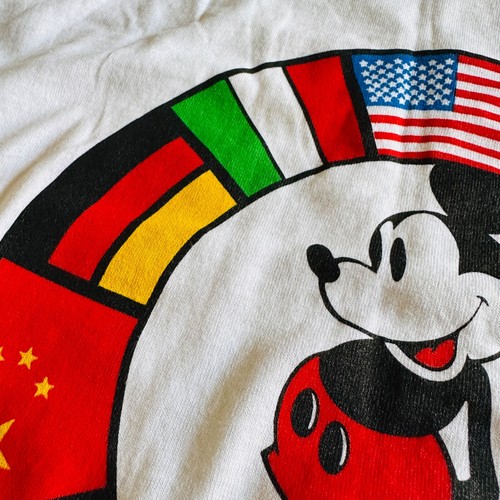 Disneyland Character Fashions Mickey Mouse Countries Flags of the World T-Shirt - Picture 3 of 20