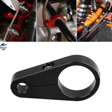 1-1/4" Black Clutch Cable Brake Line Clamp for Harley Sportster Frame Handlebar