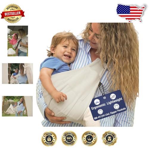 Ergonomic Toddler Carrier with Hip Seat - Lightweight & Breathable Cotton