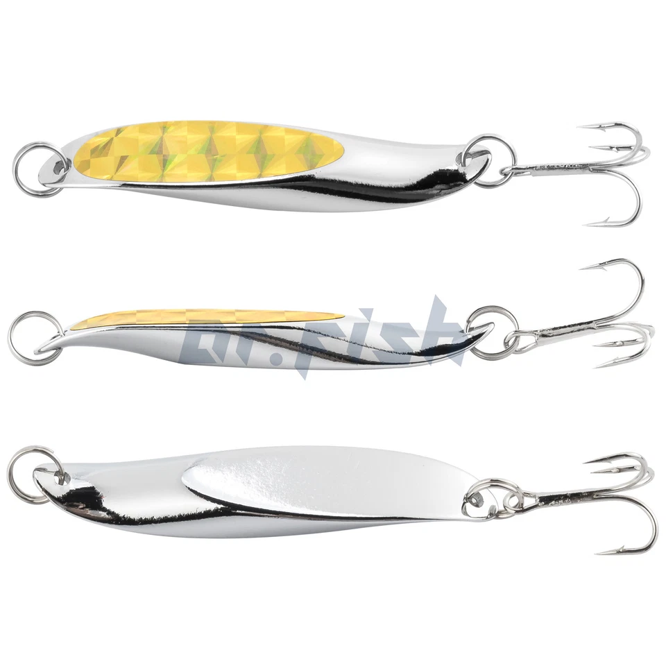 5 piezas Señuelos de metal de pesca cucharas giratorias 3/4 oz fundición trucha lucio lubina Walleye Foto 2 de 4