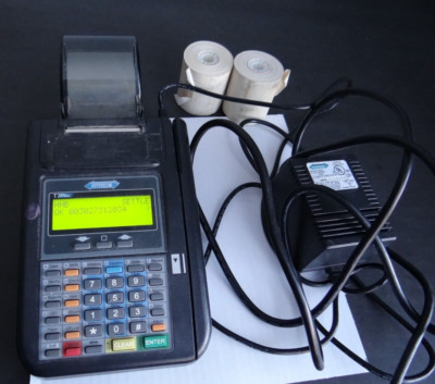 Hypercom T7Plus Debit Credit Card Machine Terminal + 2 rolls