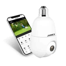 4MP Bulb Home Security Camera - 5G & 2.4GHz WiFi, 360° Wireless Outdoor/Indoor