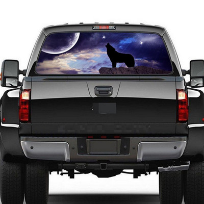 Car Body Stickerr Vinyl Decal Sun Shield Waterproof Auto Rear Wolf Trims Parts