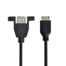 USB 3.1 Front Panel Header to USB 3.0 Type-A Female Extension Cable 50cm