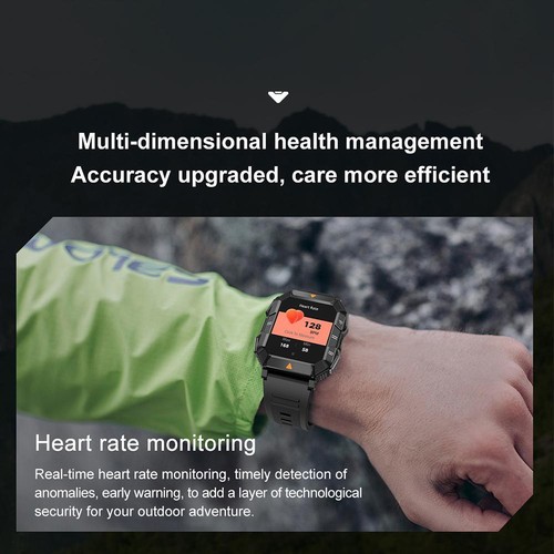 Smart Watch with Heart Rate Blood Oxygen Sleep Monitor Waterproof - Zdjęcie 18 z 22