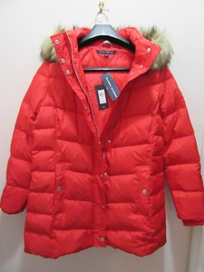 tommy hilfiger women's red down jacket