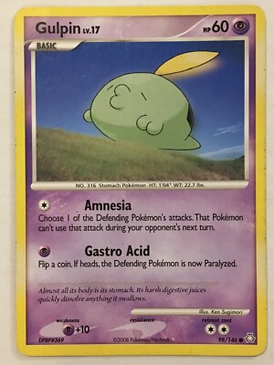 Gulpin Lv 17 08 Diamond Pearl Legends Awakened 98 146 Common Pokemon Card Ebay