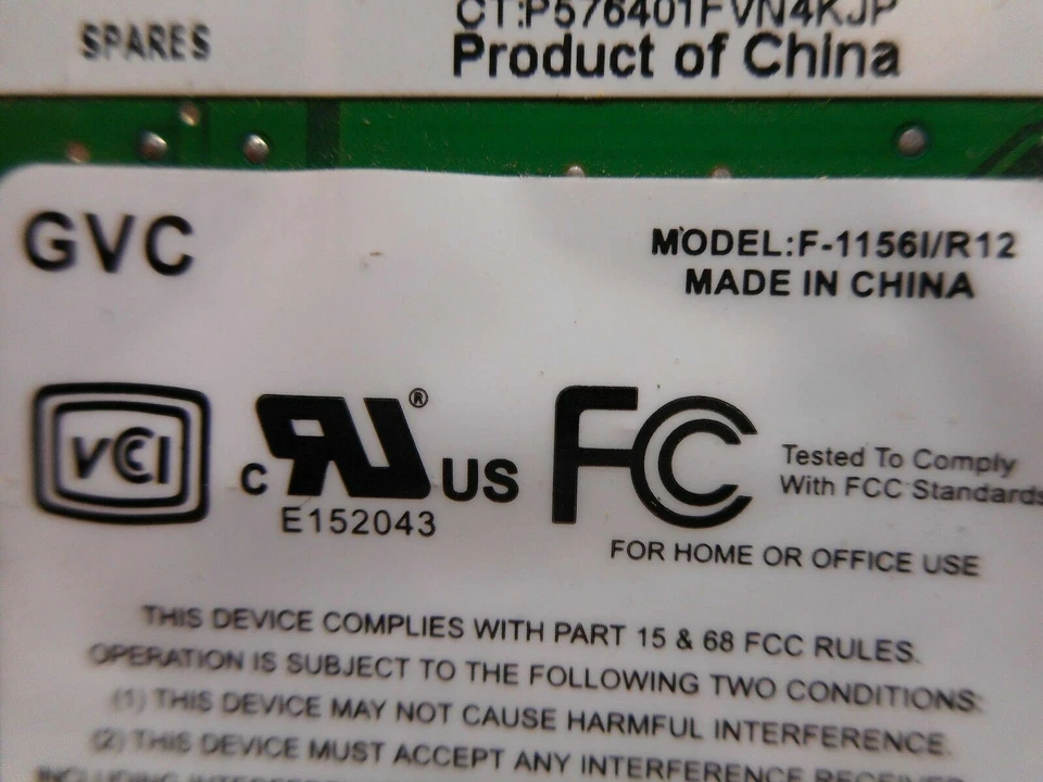 GVC Model F-1156I/R12 PCI Modem New Old Stock - Image 4 of 4