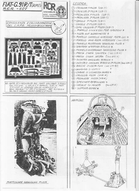 G.91t 1:72 photoetched parts detail set - Immagine 2 di 4