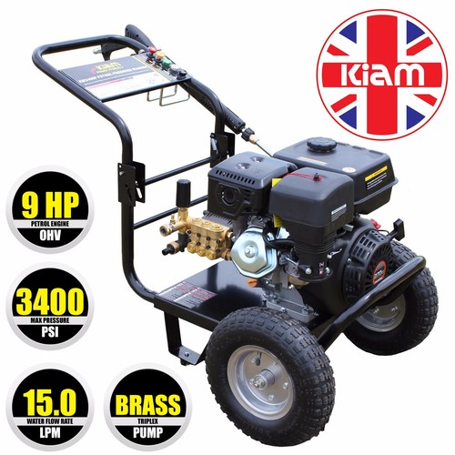Kiam KM3400P 9HP Industrial Petrol Pressure Power Jet Washer Cleaner 3400PSI