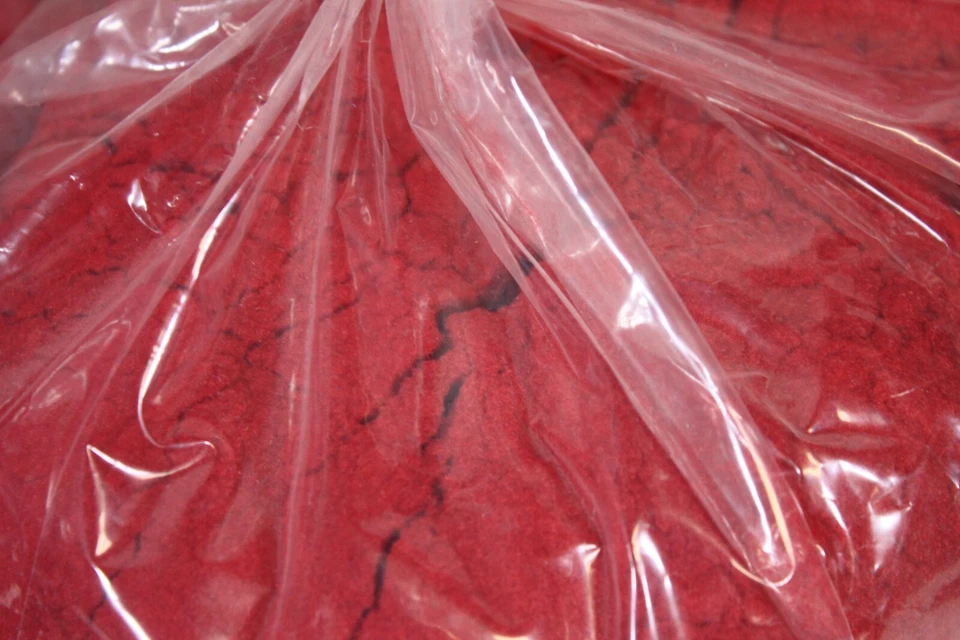 Lote de 2 bolsas de polvo flocado Iasco Flock 26 onzas suministro de artista artesanal terciopelo rojo Foto 3 de 3