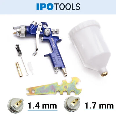 IPO-TOOLS 1,4mm HVLP H-827P Lackierpistole Spritzpistole Spraypistole + 1,7mm Düsensatz