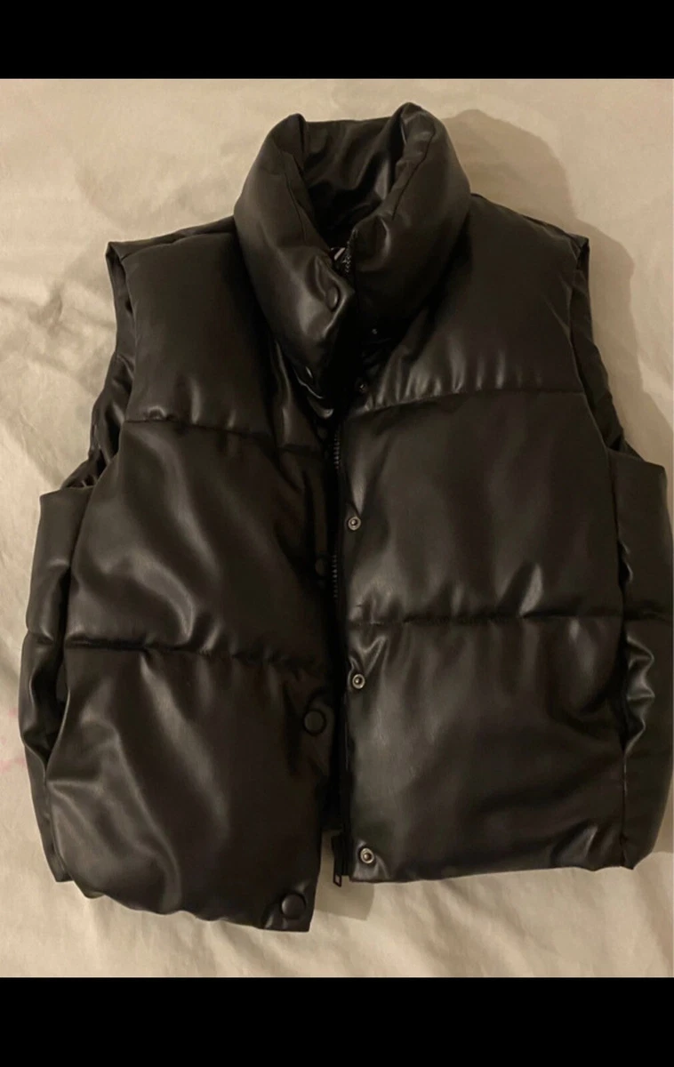Leather gilet zara hotsell