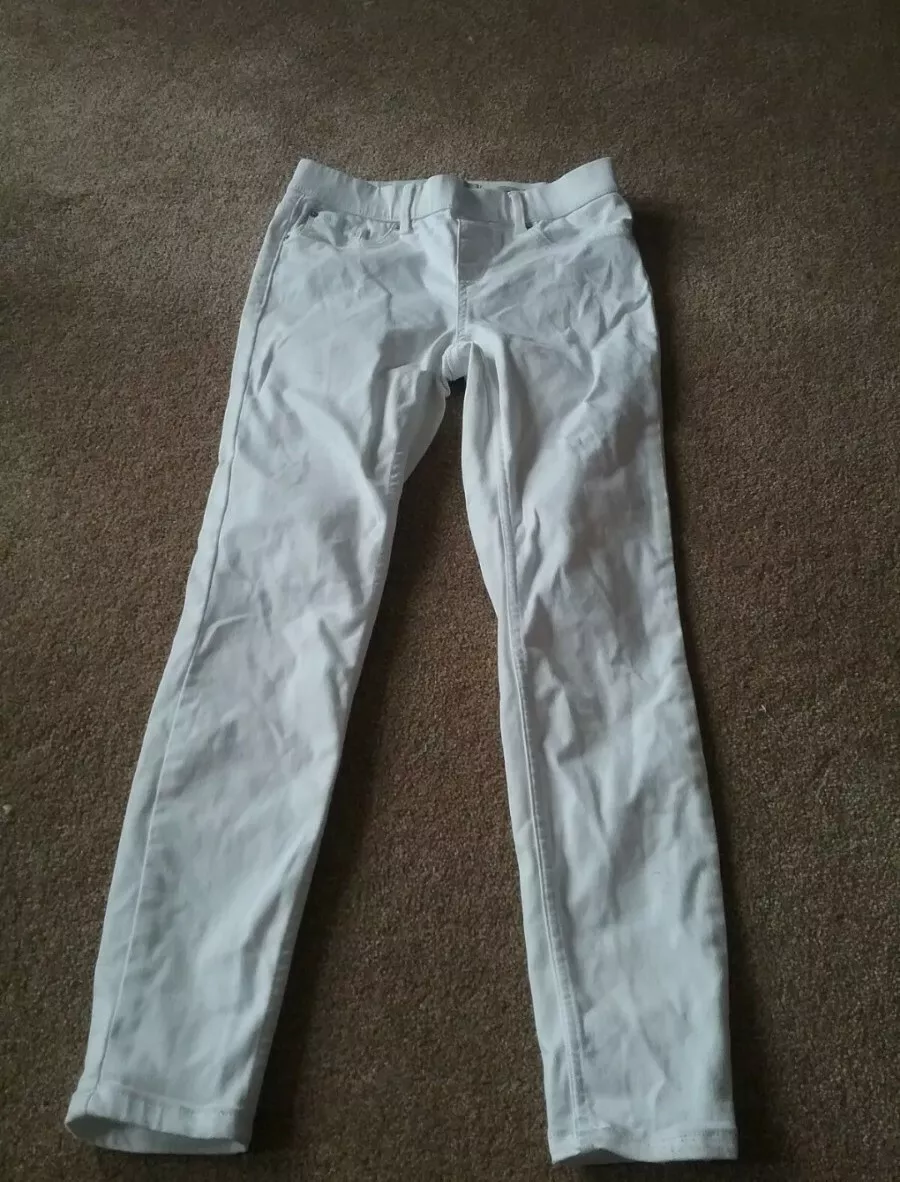 Ladies Womens NEW LOOK White Jeggings Skinny Stretchy Jeans Size 8 Emilee