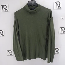 Men's Polo Ralph Lauren Mock Turtle Neck Pullover Shirt Size XL Green Golf Logo