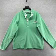 Columbia PFG T Snap Sweater Mens Size XL Tall Green Fleece Pullover Fishing