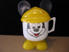 Vintage Walt Disney Mickey Mouse Child Sippy Drinking Cup with Ears X58 