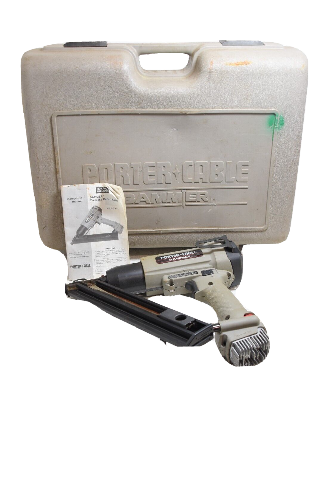PORTER CABLE BAMMER CDA250 CORDLESS FINISH NAILER WITH CASE eBay