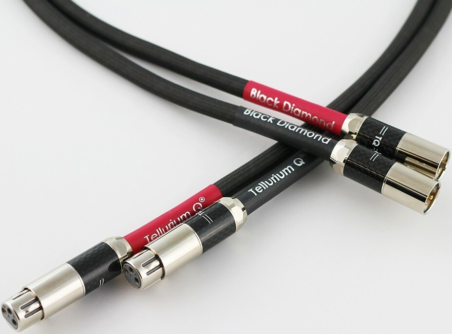 Tellurium Q Black Diamond 1-meter XLR-XLR Interconnect Cables AUTHORIZED-DEALER