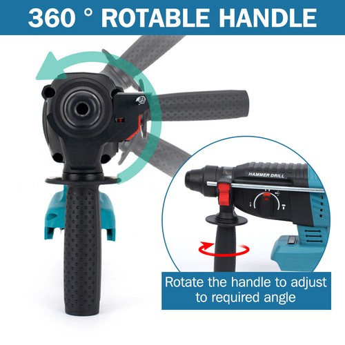 For 18V Makita battery Brushless Cordless Rotary SDS Hammer Impact Drill Body - Picture 7 of 21