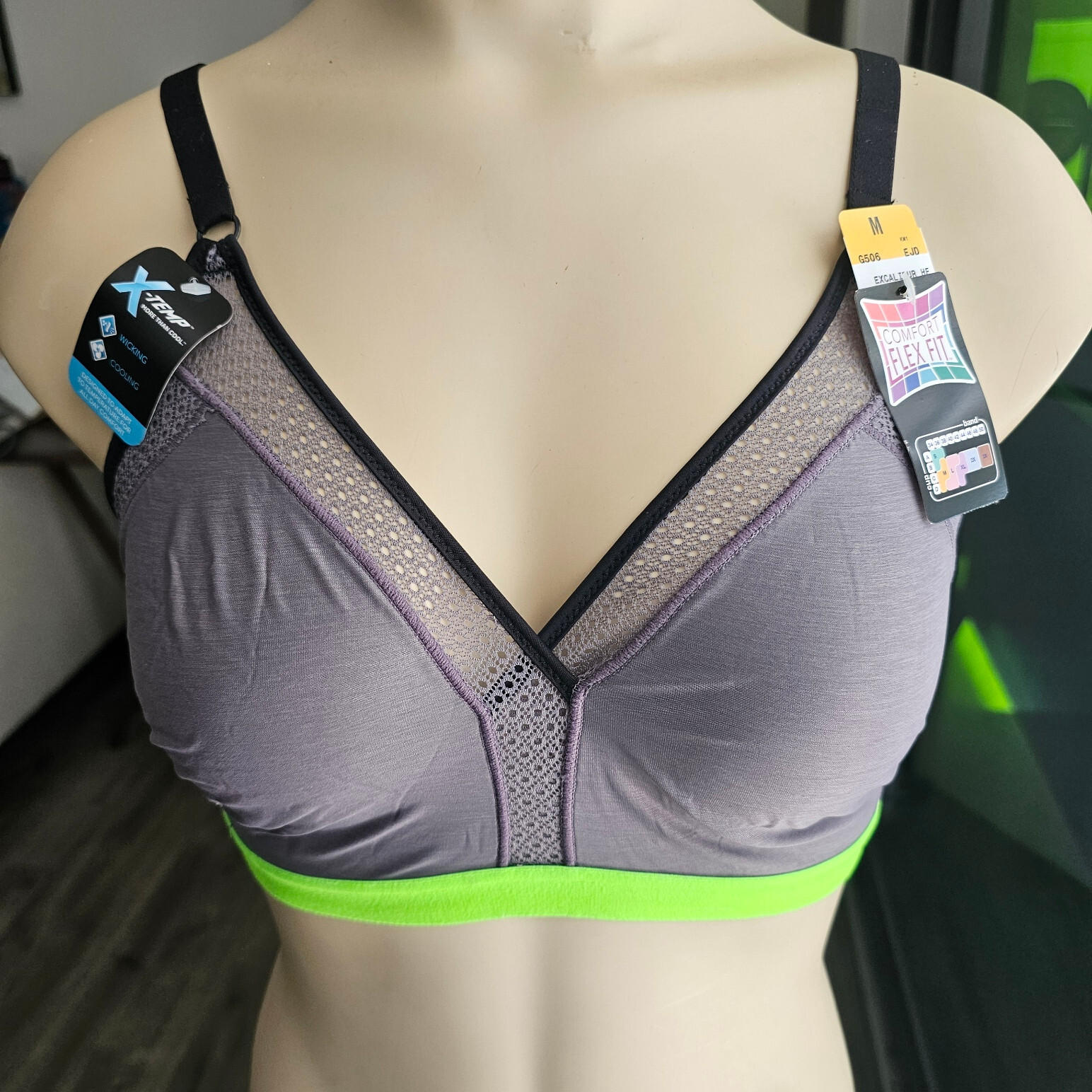 Hanes Constant Comfort G506 XTemp Bra Unlined Wire Free Convertible M