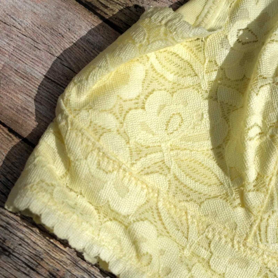 Женский маленький галлонный кружевной спортивный бюстгальтер Free People лимонный водяной лед - Изображение 3 из 4