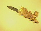 Goldtone Coined Locomotive Novelty Knife 2" Blade — photo 1