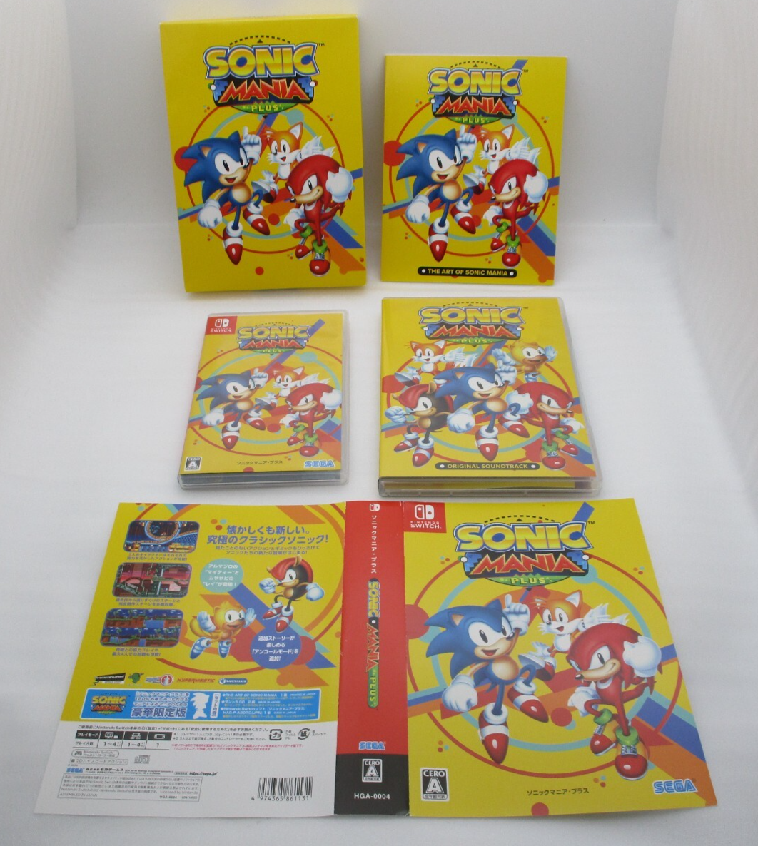 Nintendo Switch SONIC MANIA PLUS w/ Soundtrack CD & Book Japan