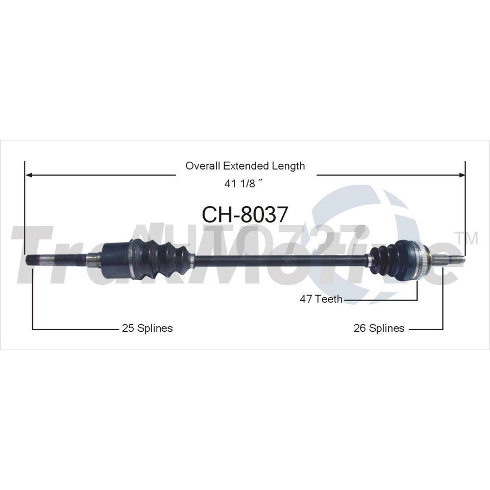Eje delantero TrakMotive CV para 1991 1992 1993 1994 1995 Plymouth Voyager Foto 3 de 3