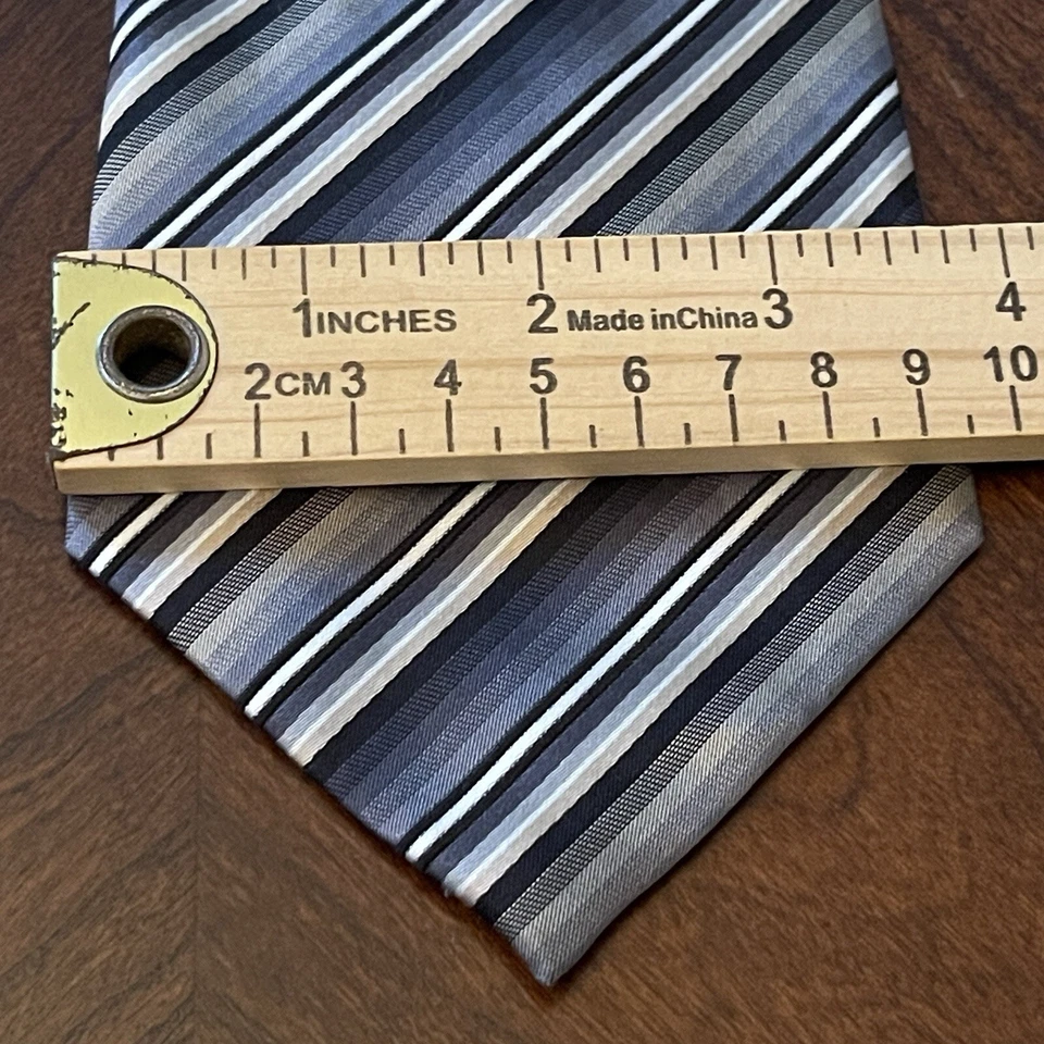 Van Heusen черный серый желтовато-коричневый ручной работы мужской галстук сделано в Китае - Изображение 4 из 4