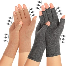 2 Pairs Arthritis Compression Gloves for Men & Women, Carpal Tunnel Pain Relief