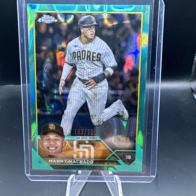 2021 Topps Chrome Manny Machado Padres #124 Aqua 183/199