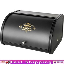 Compact Bread Box Kitchen Counter Food Safe Metal Storage Keeps Bread Fresh New