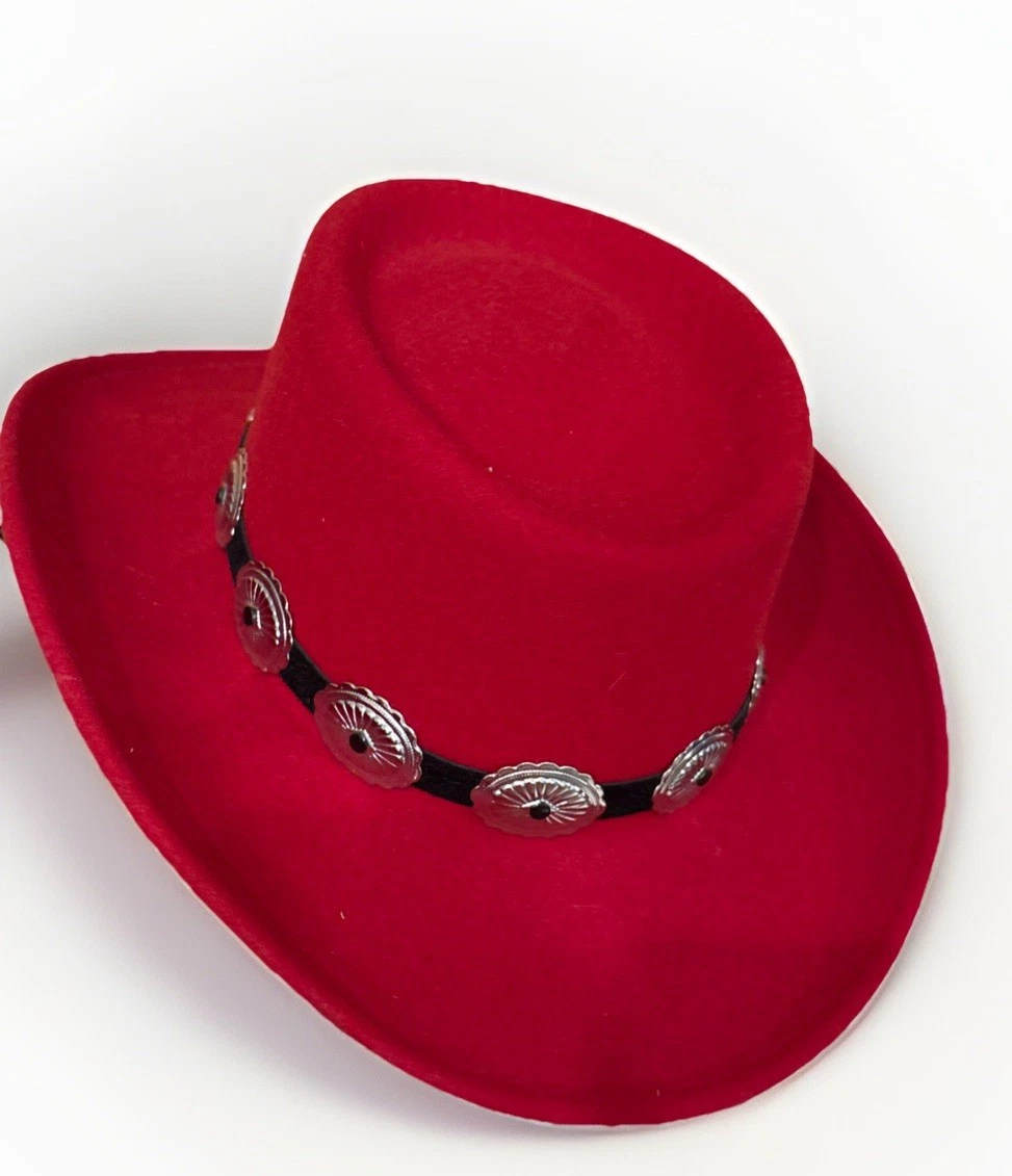 SCALA Vintage Wool Cowboy Hat w/ Leather & Rhinestone Detail Size Large Scala Wool Felt Safari- Woodstock – Tenth Street Hats main image 4
