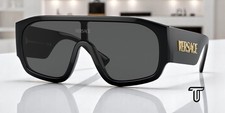 VERSACE VE4439 GB1 87 Black Dark Grey 33 mm Women's Sunglasses