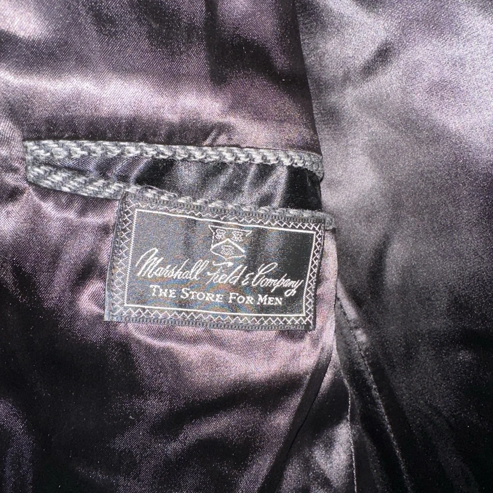 Шерстяное пальто Marshall Field's в елочку мужское 42 винтажное - Изображение 4 из 4