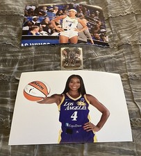 LEXIE BROWN Basketball LOS ANGELES SPARKS Photo 8.5 x 11 + Trading Card Lot WNBA