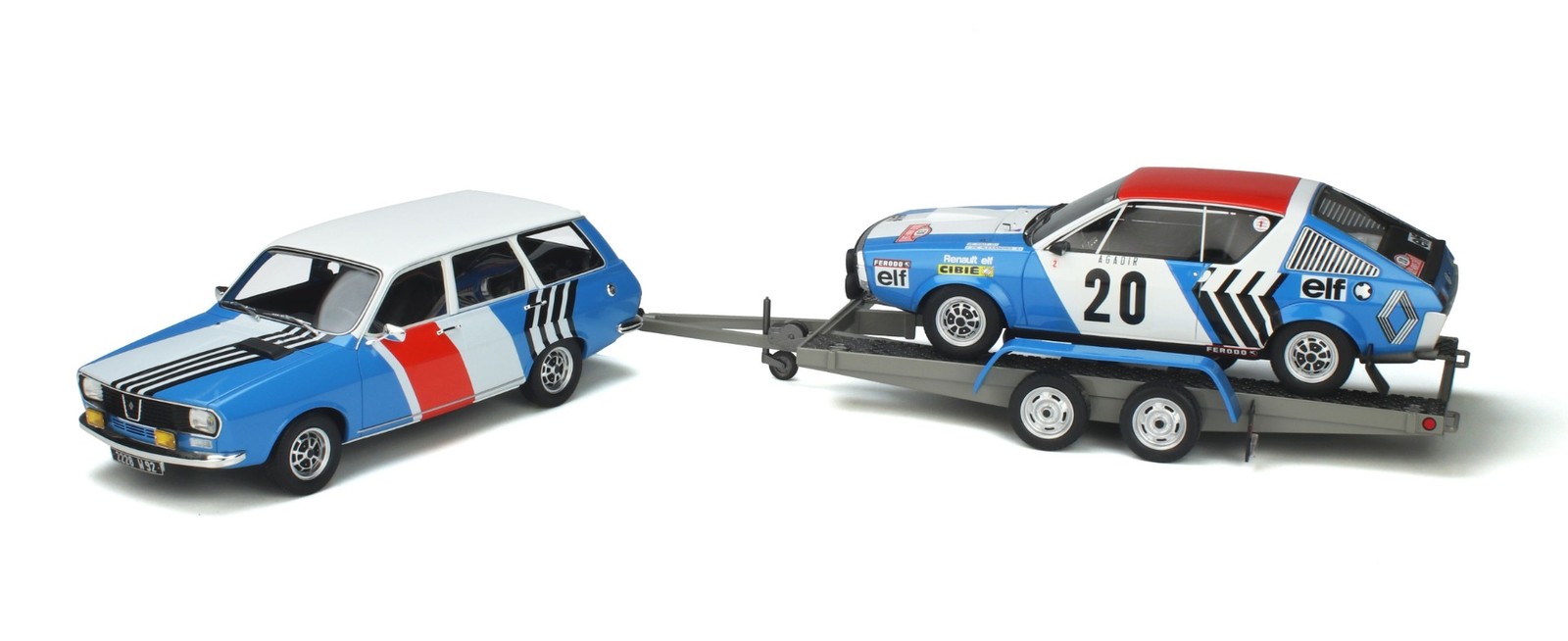 Renault 12 Break Transporteur Renault 17 #2 OttOmobile Pack Rallye miniature