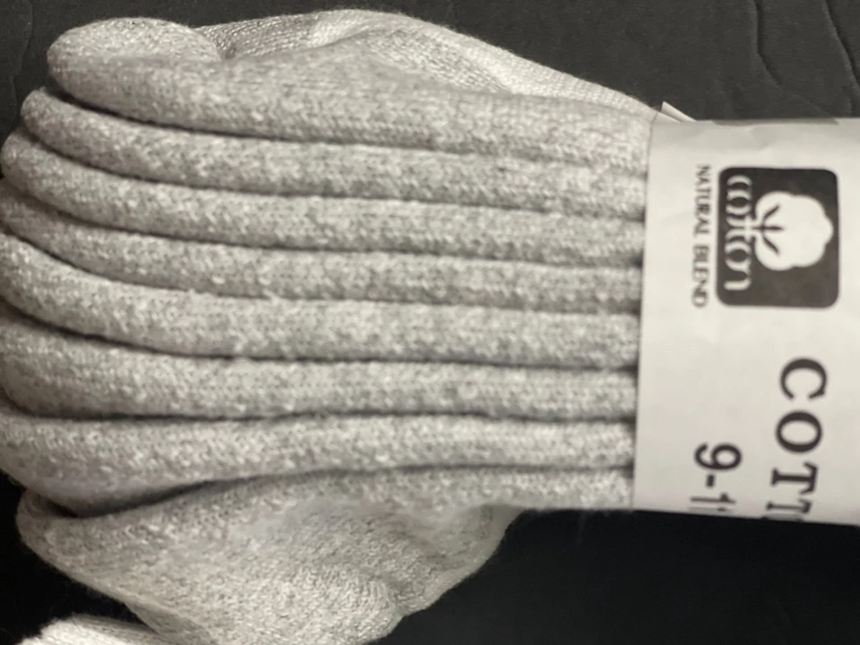 4 pares de calcetines al tobillo 9-11 gris parte inferior para mujer/hombre botas deportivas trabajo algodón Foto 3 de 4