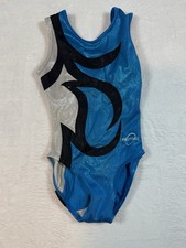 Obersee Gymnastics Leotard Blue Foil Collection Size CM Shiny Sparkle