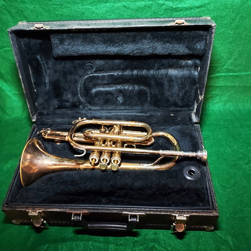 Bach CR310 Shepherd's Hook Cornet with Case - for parts or restoration