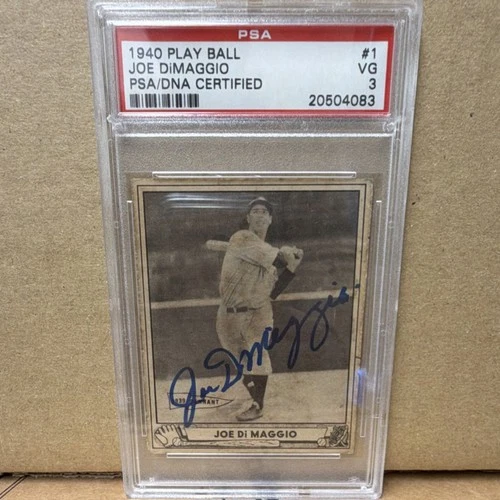 1940 Play Ball Joe DiMaggio #1 PSA/DNA Certified Autographed GUM Inc. Yankees