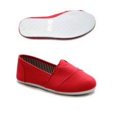 Toddler Girls Shoes Size 4,5,6 Red Color Flat Slip On